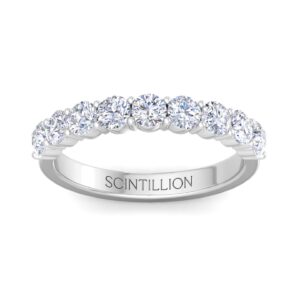 HALF-ETERNITY PRONGS SETTING BRILLIANT CUT